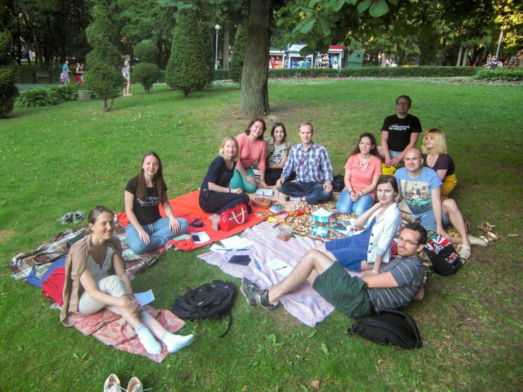 Minsk French Club at the picnic in Gorky park