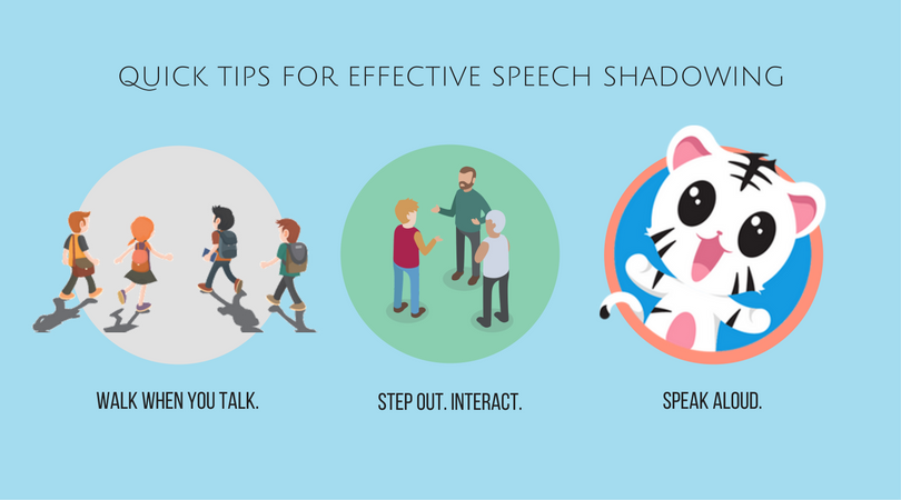 speech shadowing technique