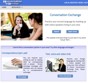 Conversation Exchange Screenshot